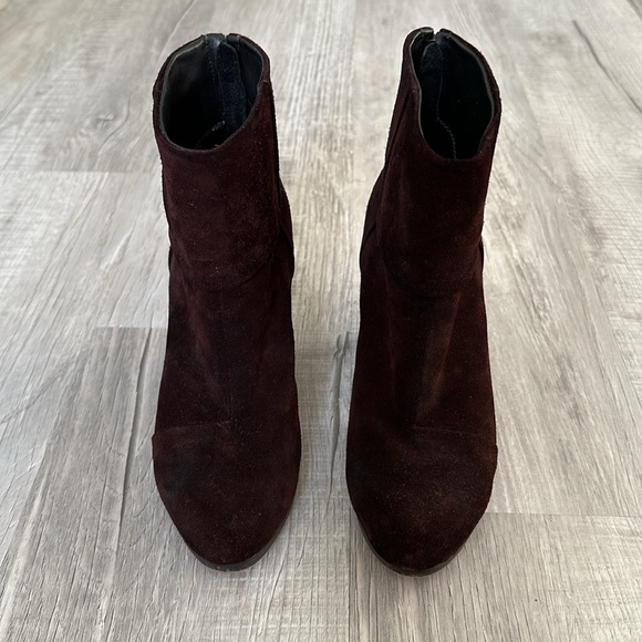 Rag and Bone Classic Newbury Boots Burgundy Suede - Picture 2 of 10